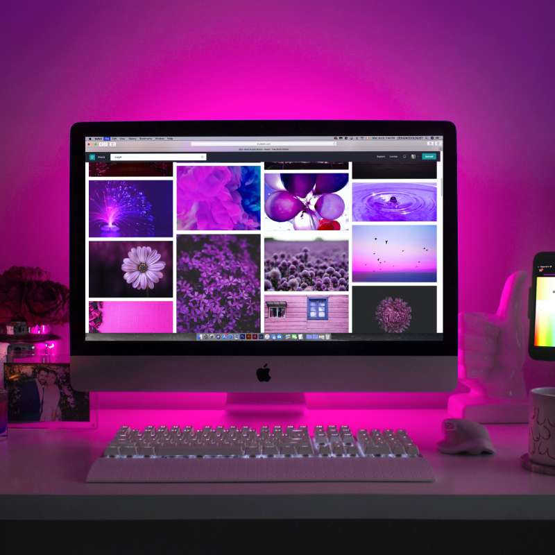 beautiful purple computer screen